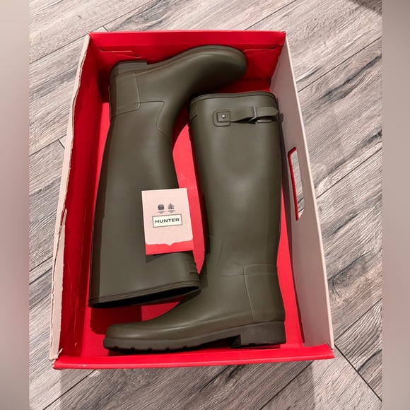 Hunter Tall Boots Olive Green - Picture 1 of 10